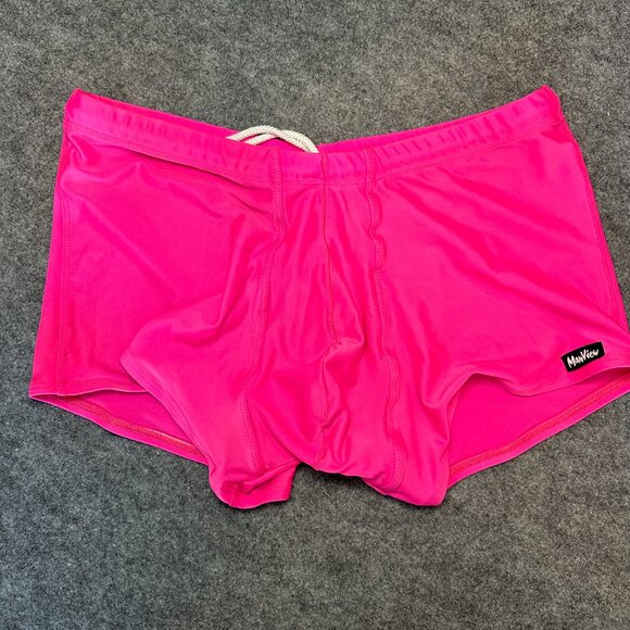 ManView Men’s Swim Trunks – Size XL – Bright Pink - Picture 1 of 10